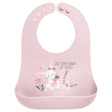 Bunny silicone bib front view