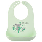 Koala silicone bib front view