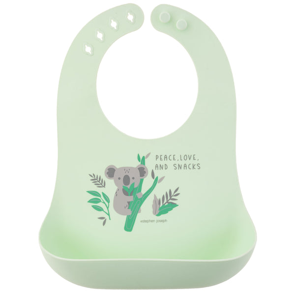 Koala silicone bib front view