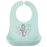 Mermaid silicone bib front view