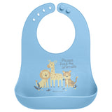 Zoo silicone bib front view
