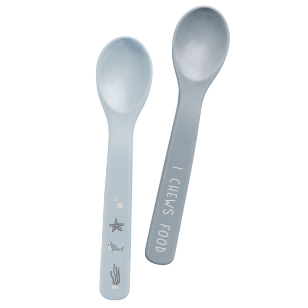 Shark silicone baby spoons
