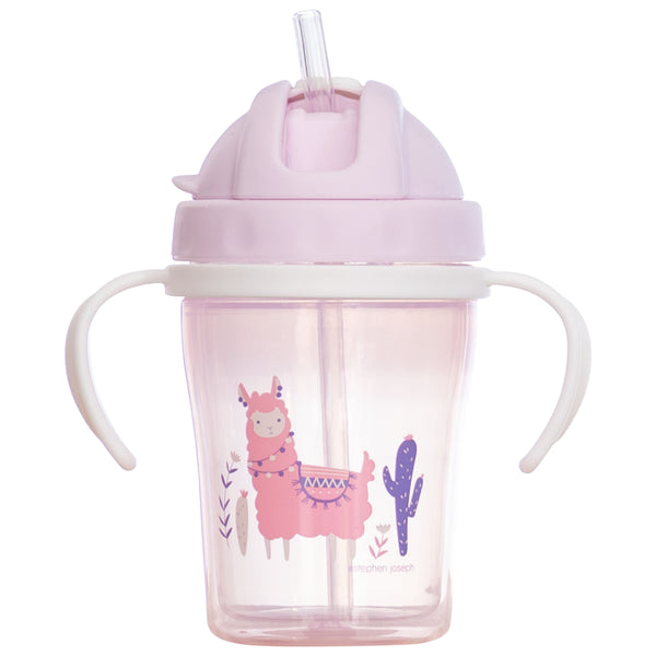 Llama flip top sippy cup front view