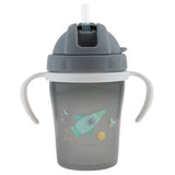 Space flip top sippy cup front view