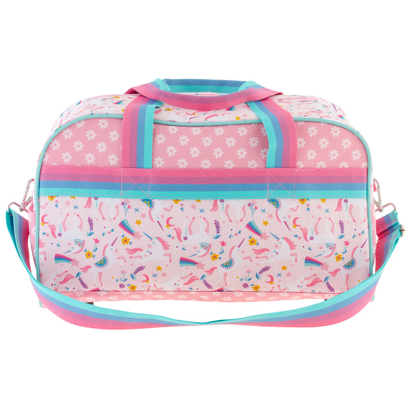 Unicorn duffle bag front view