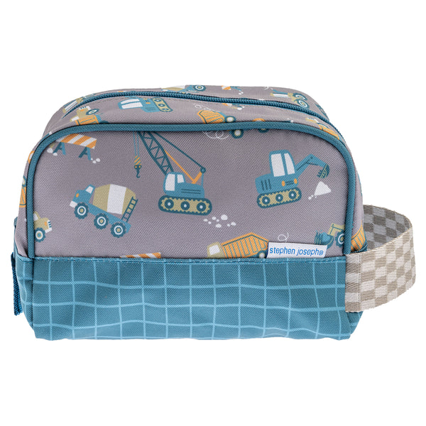 Construction toiletry bag front view