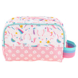 Unicorn toiletry bag front view