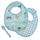Western muslin bib set