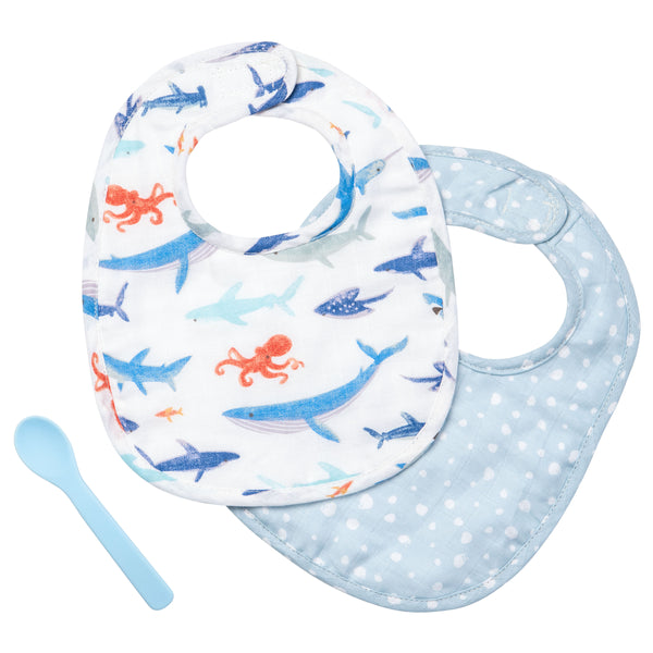 Shark muslin bib sets