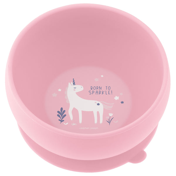 Unicorn silicone bowl front view