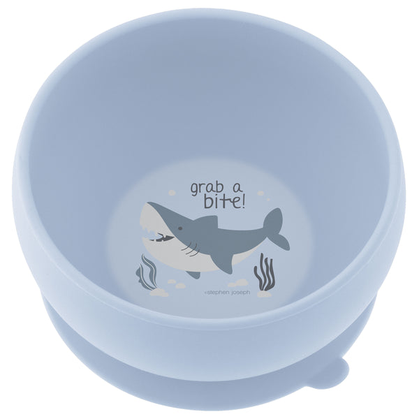 Shark silicone bowl front view
