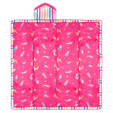 Mermaid wipeable play blanket open front view
