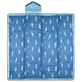 Shark wipeable play blanket open front view