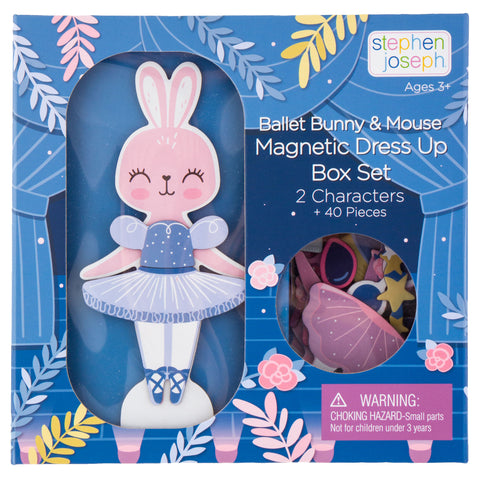 Ballet bunny magnetic dress up box set front view
