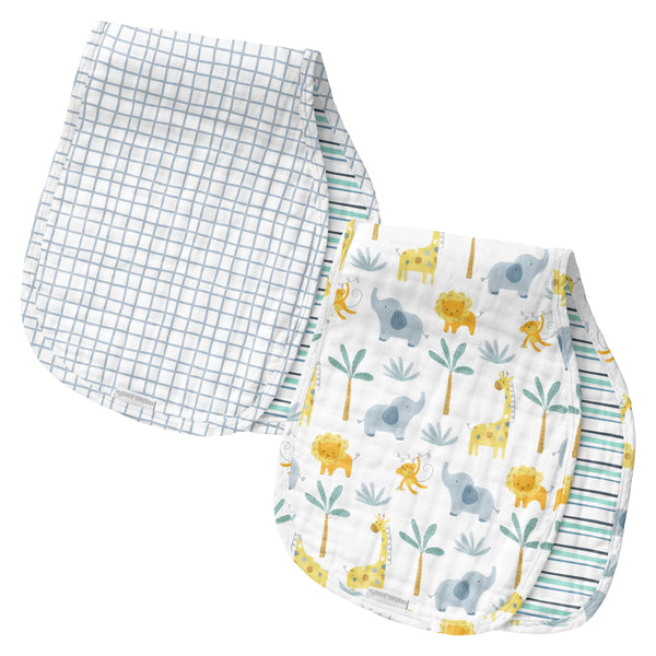Zoo muslin burp cloth