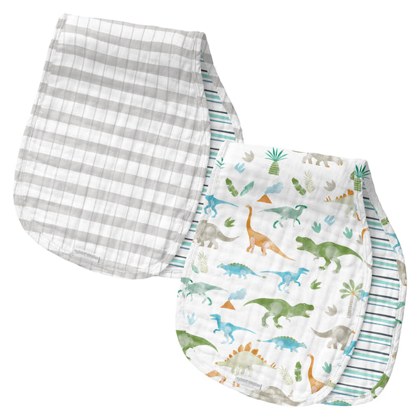 Dino muslin burp cloths