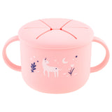 Unicorn silicone snack cup front view