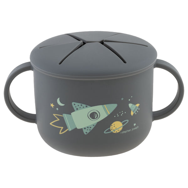 Space silicone snack cup front view