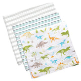 Dino muslin blanket set 3 pack