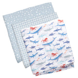 Shark muslin blanket set 3 pack