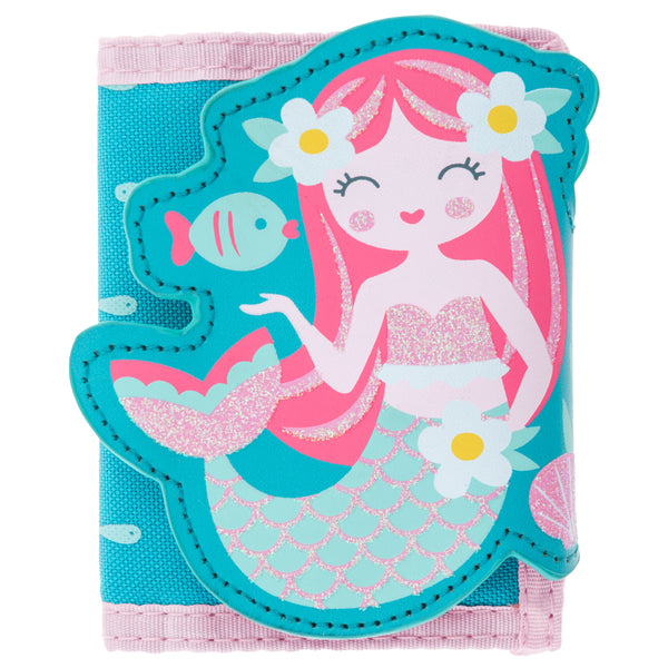 Teal mermaid wallet front view