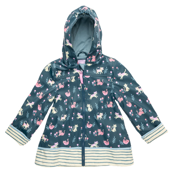Cats raincoats front view
