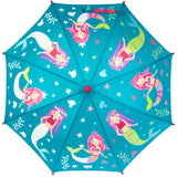 Mermaid color changing umbrella top view
