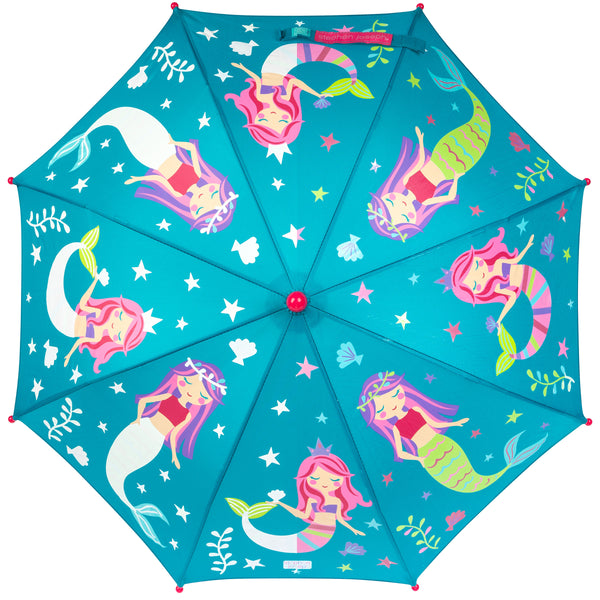 Mermaid color changing umbrella top view
