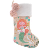 Mermaid embroidered stocking front view