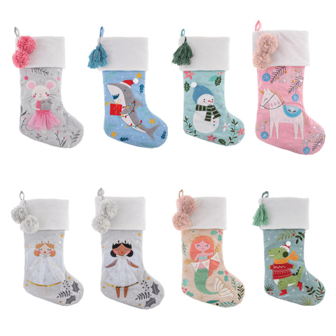 Embroidered stocking assortment variables view