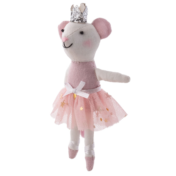 Mouse linen ornament side view