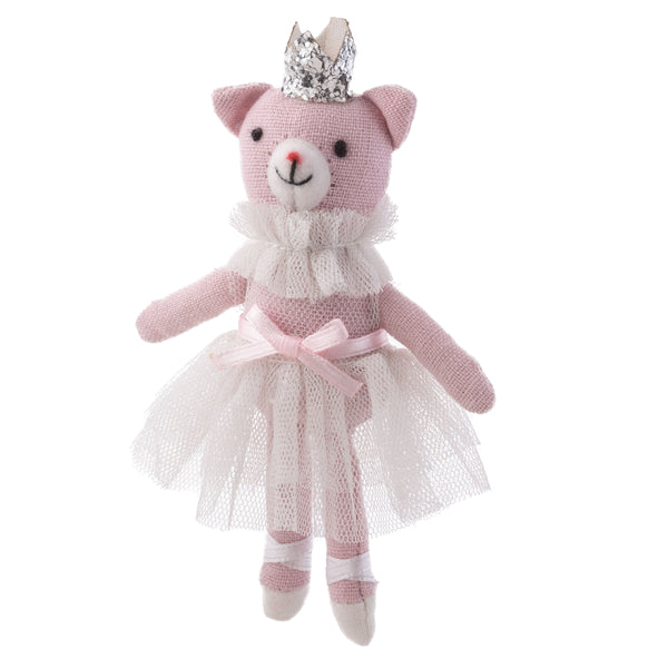 Cat linen ornament side view