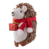 Hedgehog linen ornament side view