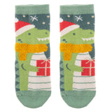 Dino holiday socks