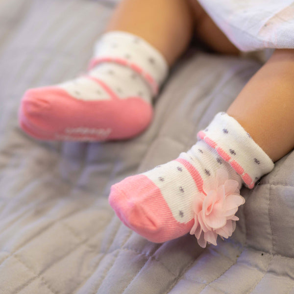 Little girl wearing ballerina socks