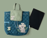 Koala quilted backpack with a tablet