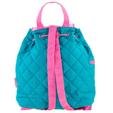 Butterfly quilted backpack back view