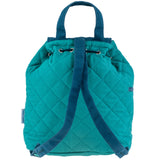 Alligator quilted backpack back view