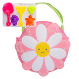 Flower beach tote front view.