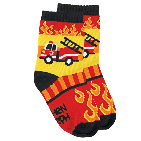Firetruck toddler socks