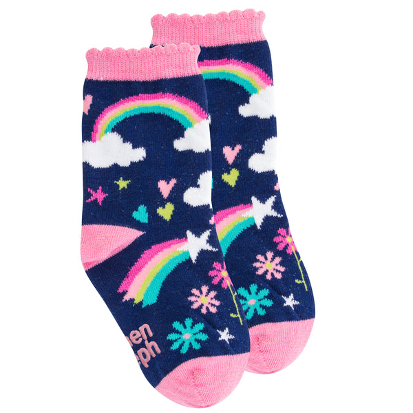 Rainbow toddler socks