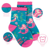 Mermaid toddler socks details view