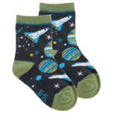 Gray space toddler socks