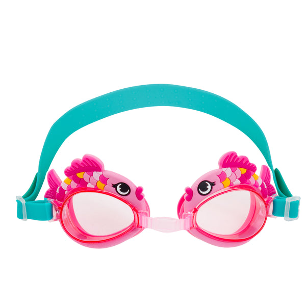 Fish pink swim goggles
