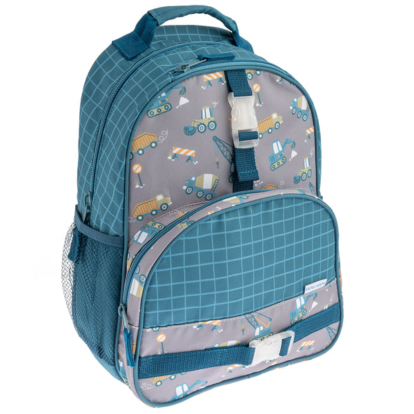 Construction all over print backpack front view