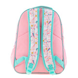 Unicorn all over print backpack back view