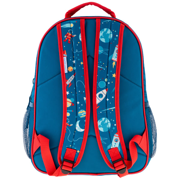 Space all over print backpack back view