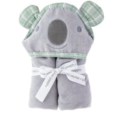 Koala hooded bath towel for baby packaged view