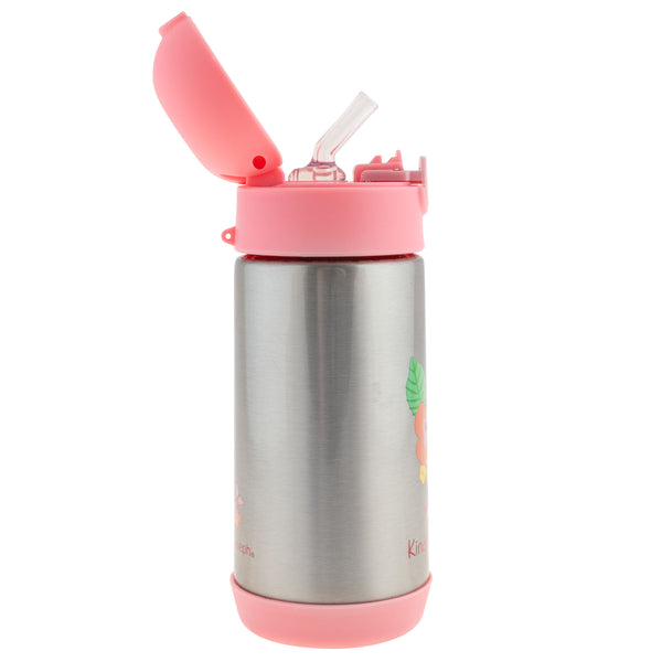 Floral Double Wall Stainless Steel Bottle Side View
