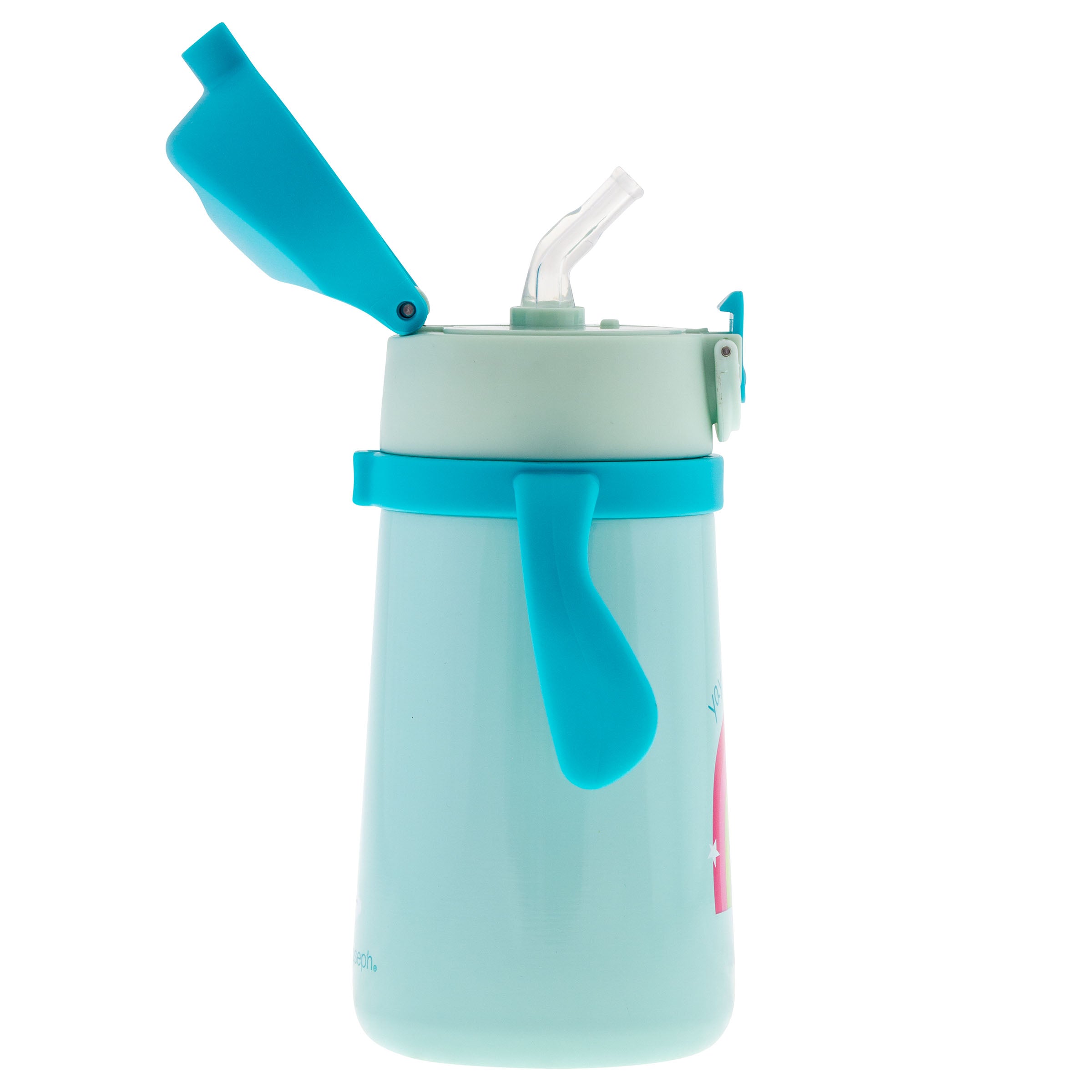 Ring Handle Water Bottle With Sipper Straw